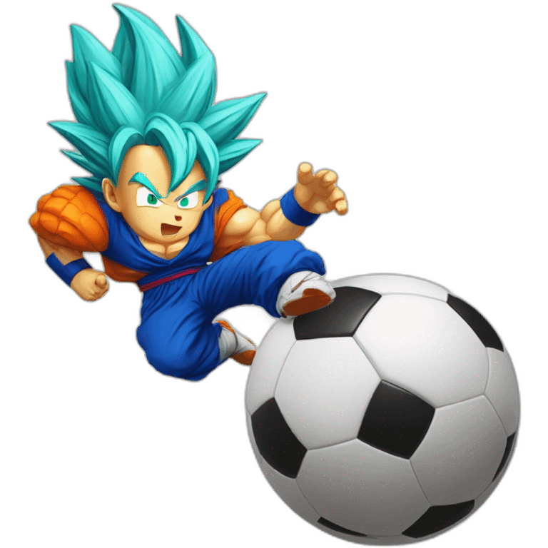 dragon ball playing soccer emoji