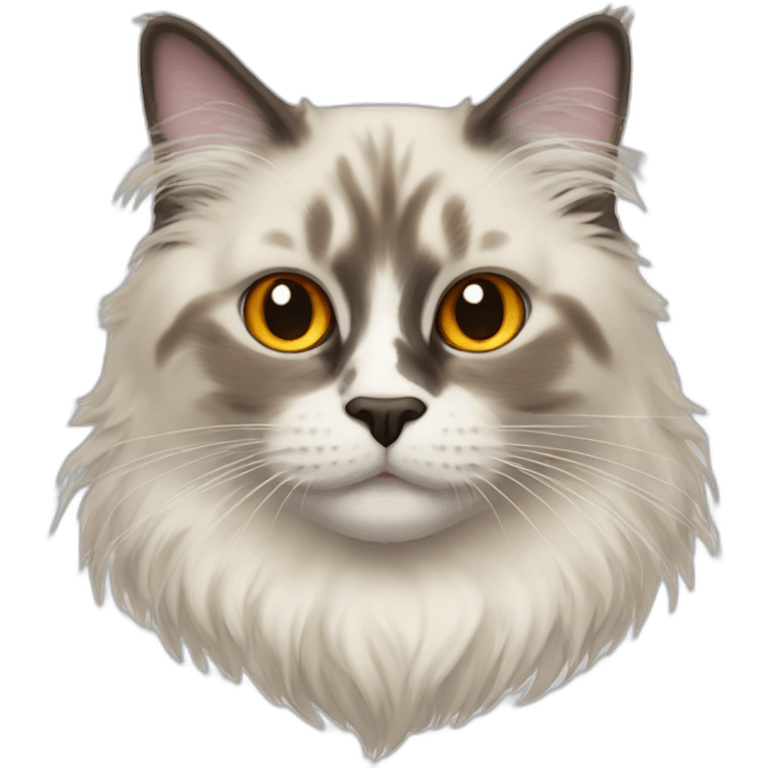 Flamepoint ragdoll cat head emoji