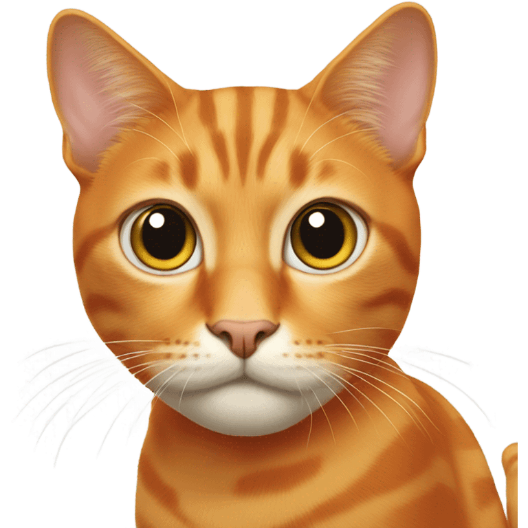 Orange cat with big eyes emoji