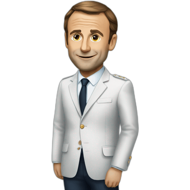 Macron sur un chat emoji