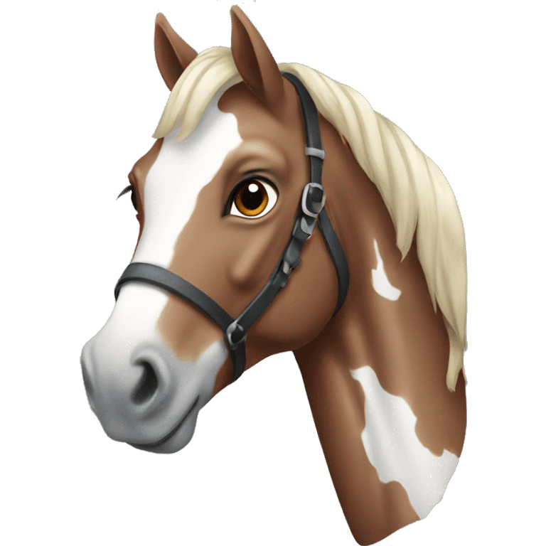 brown-grey speckled horse emoji