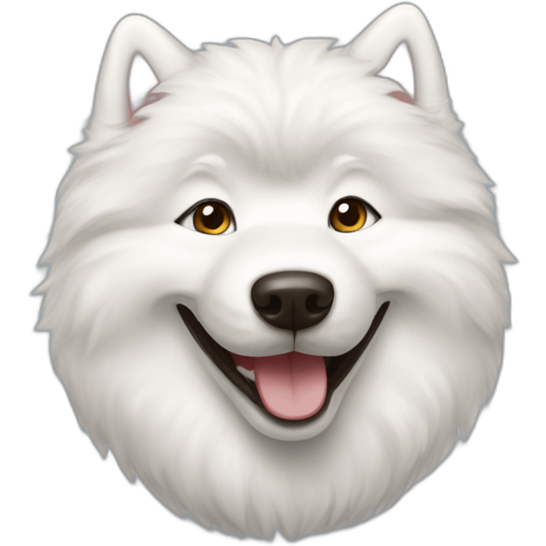 Happy samoyed emoji