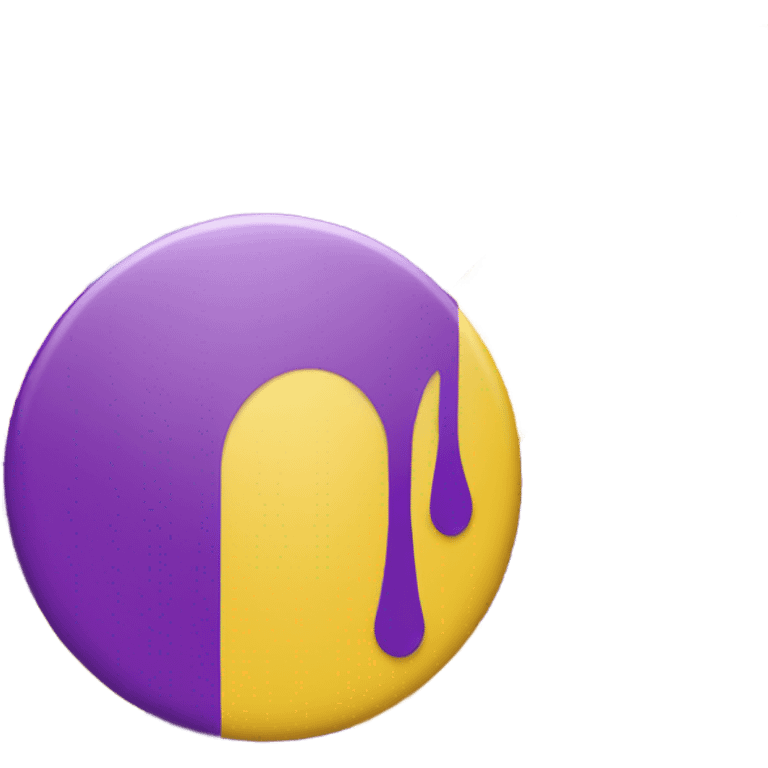 Intersex pride flag with yellow background and purple circle in the middle  emoji