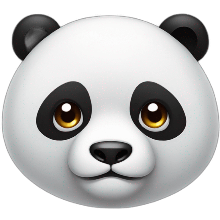 Panda with a one eye and looking angry emoji