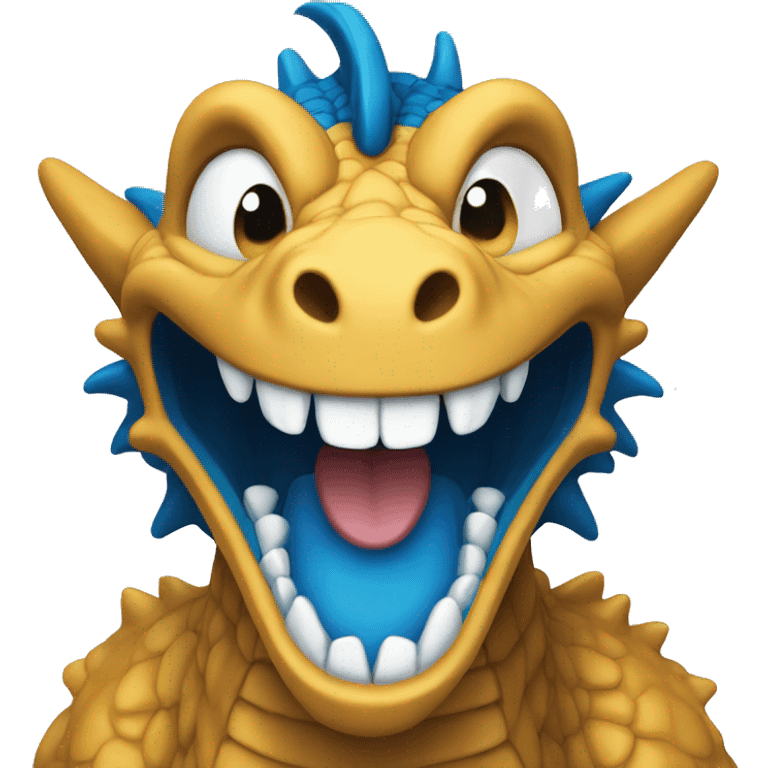 blue dragon laugh emoji