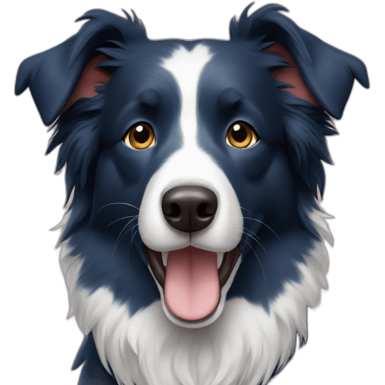 Blue border collie emoji