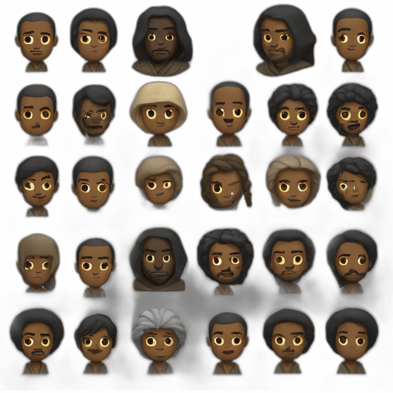 Black men as jedi master emoji