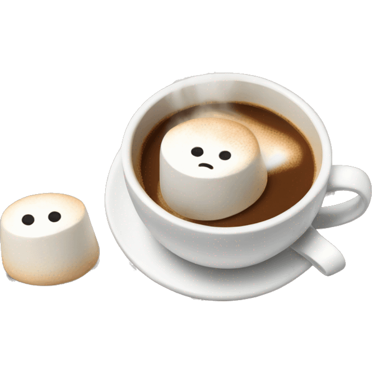 Coffee with marshmallow  emoji