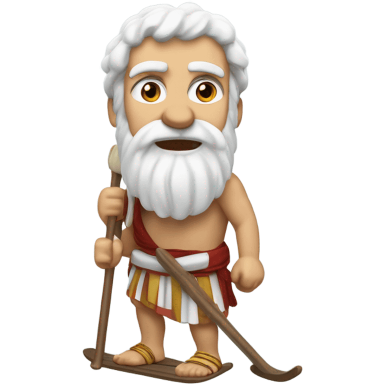 Socrates on skis emoji