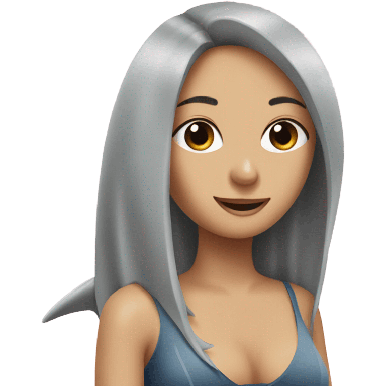 Shark on girls days emoji