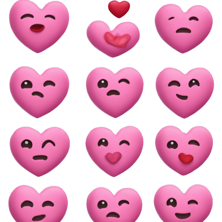 pink letter with heart stickers and kisses emoji