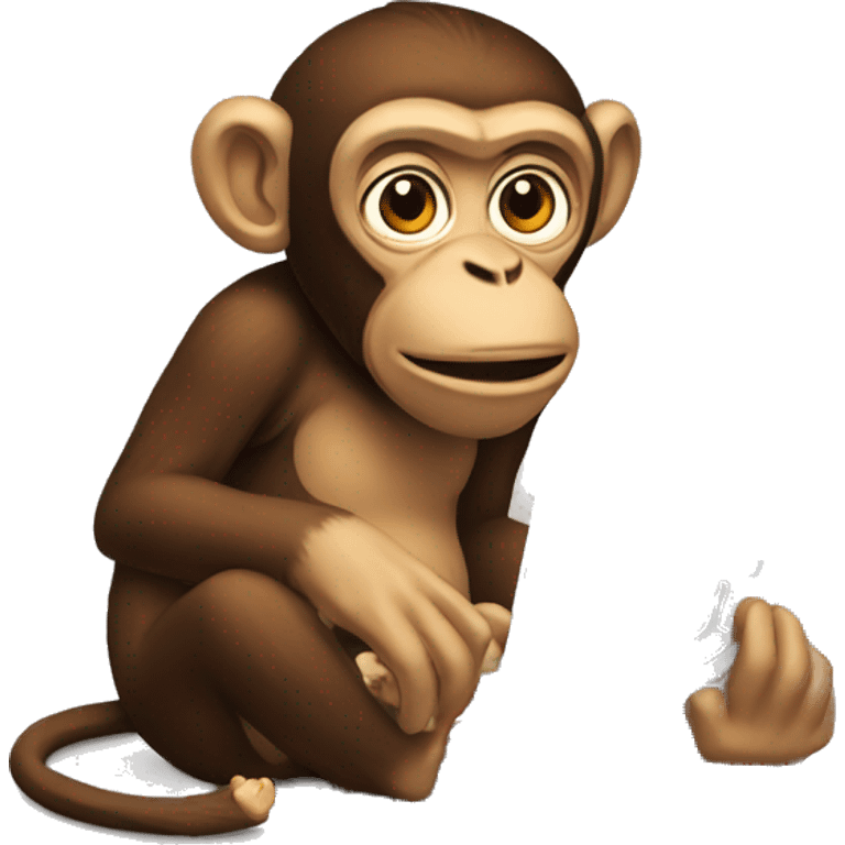 Monkey play computer games  emoji