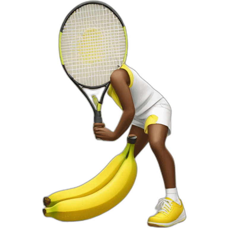 Human like Banana won a tennis tournament emoji