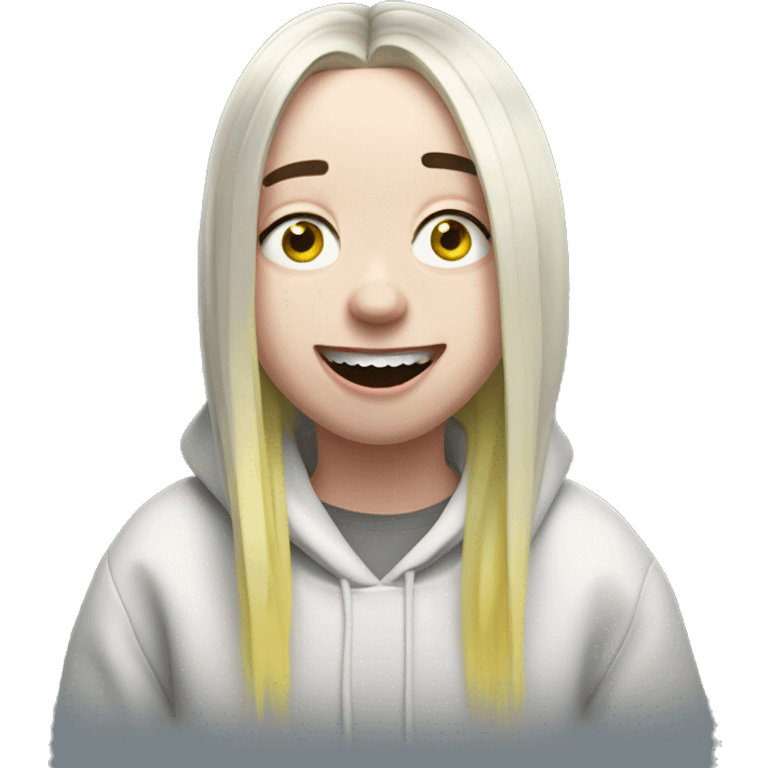 happily surprised Billie Eilish emoji