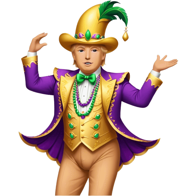 Donald trump dancing at Mardi gras emoji