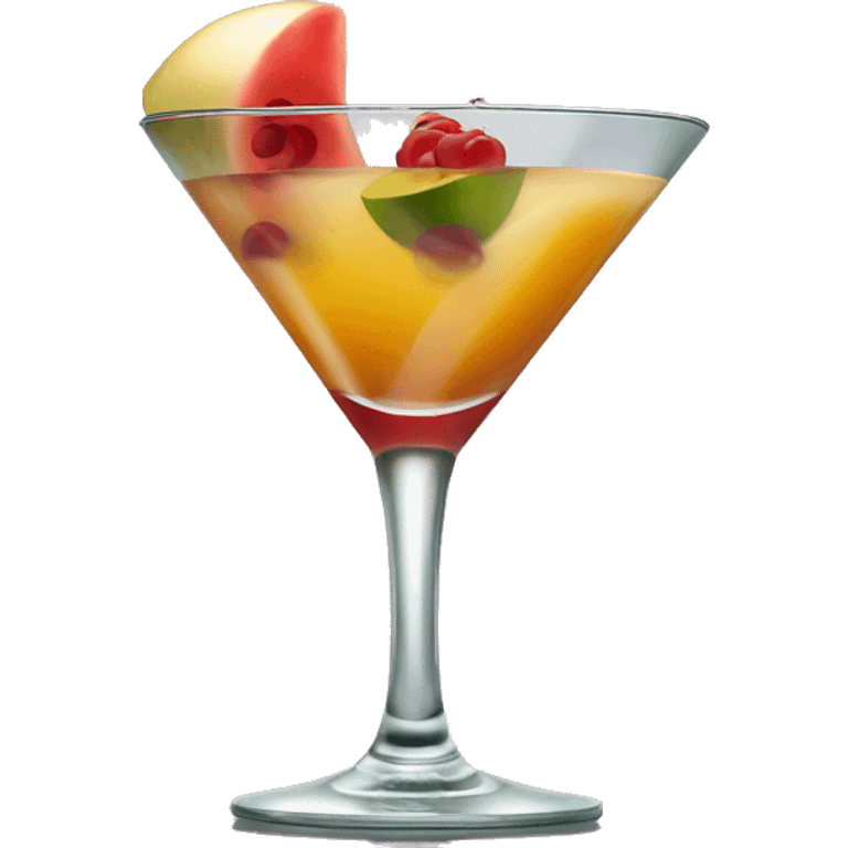 Pornstar martini coctail with a passiót friut in it  emoji