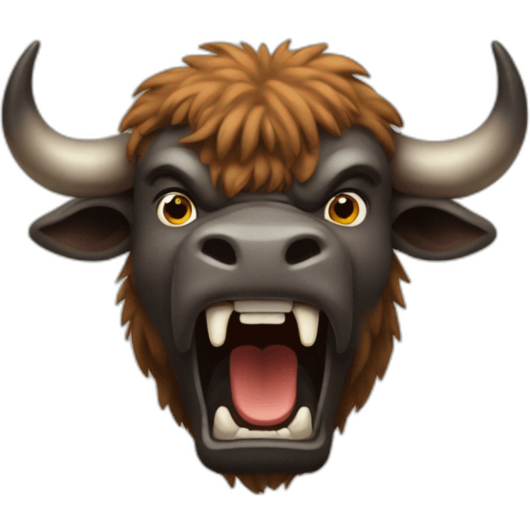 Angry buffalo emoji