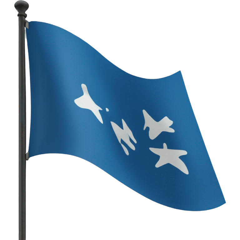  a Text "FREE" on a flag with blue unique color emoji