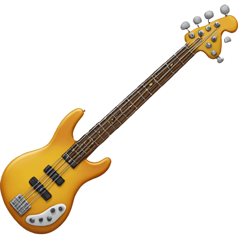 Bass guitar with legs emoji