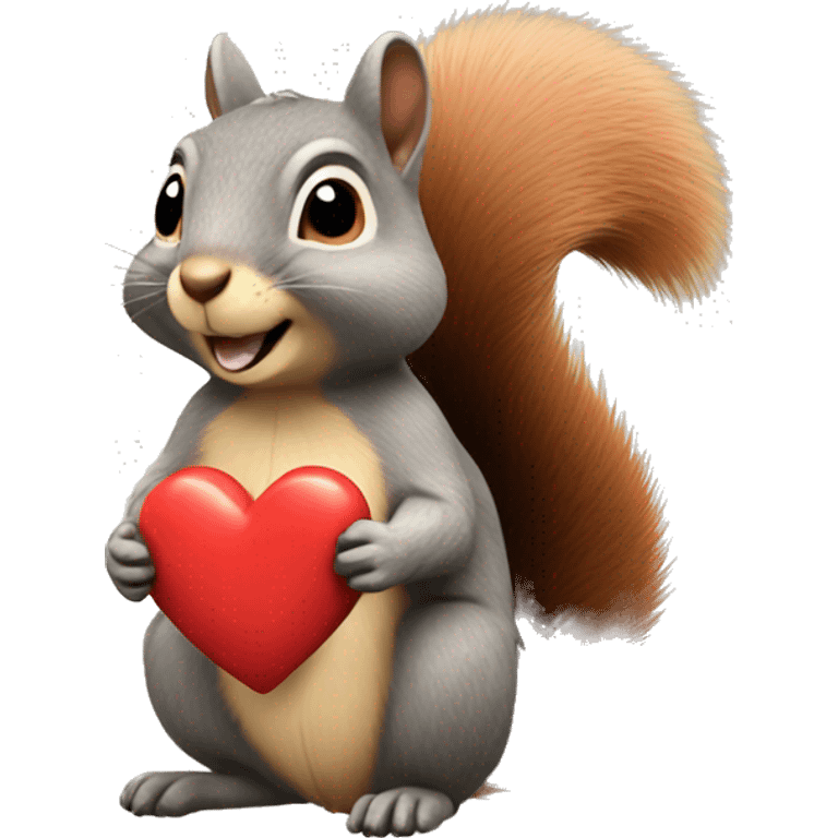 squirrel with heart emoji