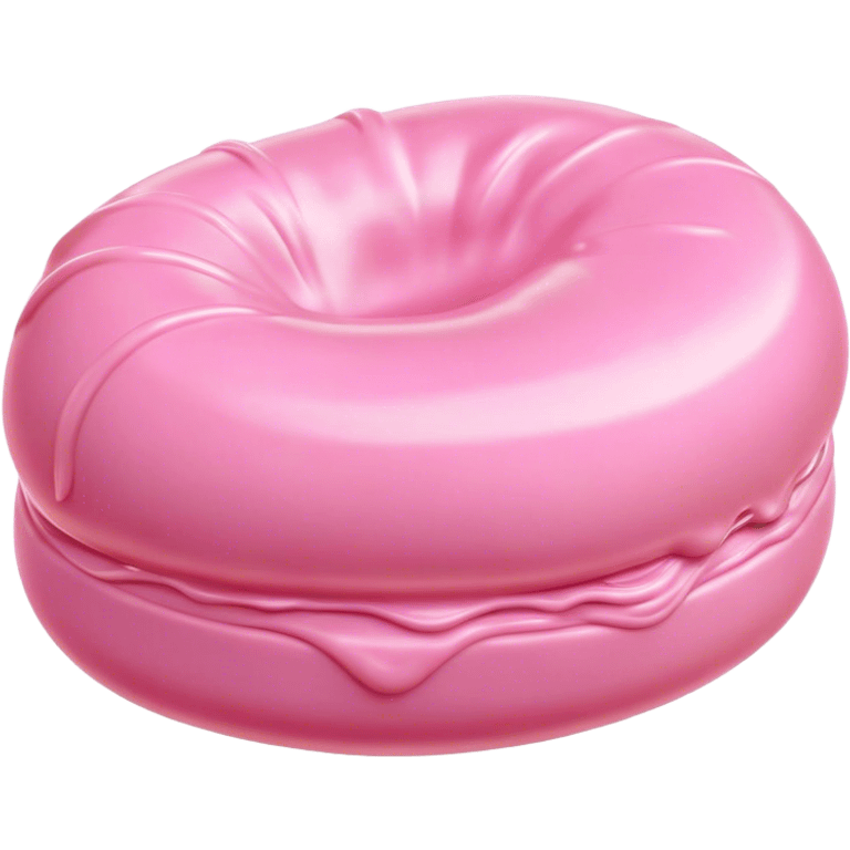 Cinematic Realistic Opaque Pink Slime, smooth and buttery with a pastel pink hue, ultra-glossy with a soft sheen, subtle folds and ridges forming as it moves, reflecting gentle highlights, glowing with a delicate, creamy texture, evoking a sense of playful satisfaction. emoji