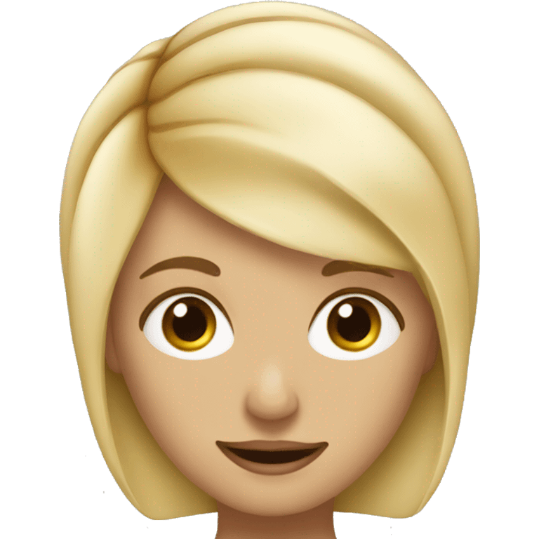 A snail with blonde hair and a woman’s face  emoji