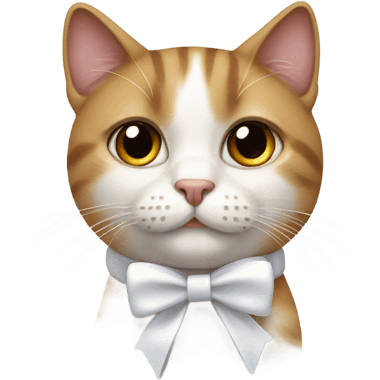 cat with white bow emoji