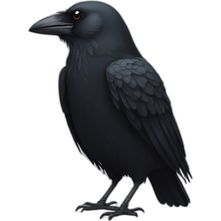 Crow stand like a human emoji