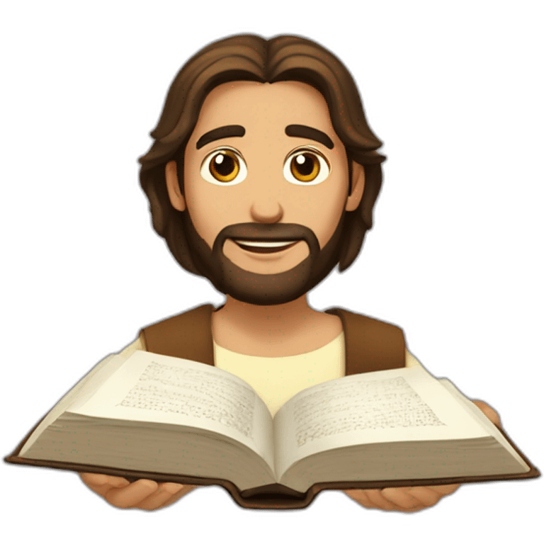 Jesús con la biblia  emoji