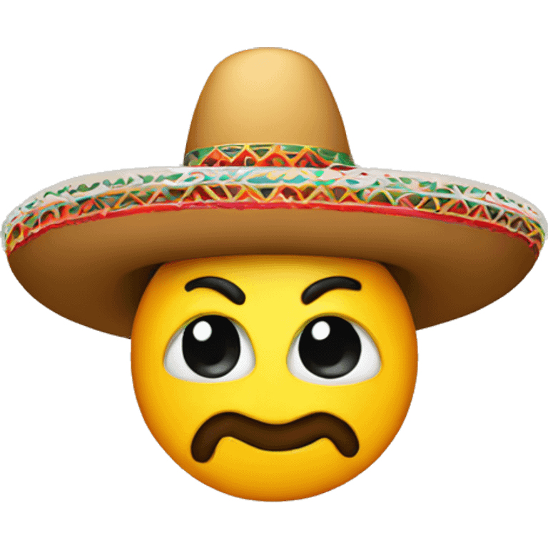 thinking emoji with mexican hat emoji