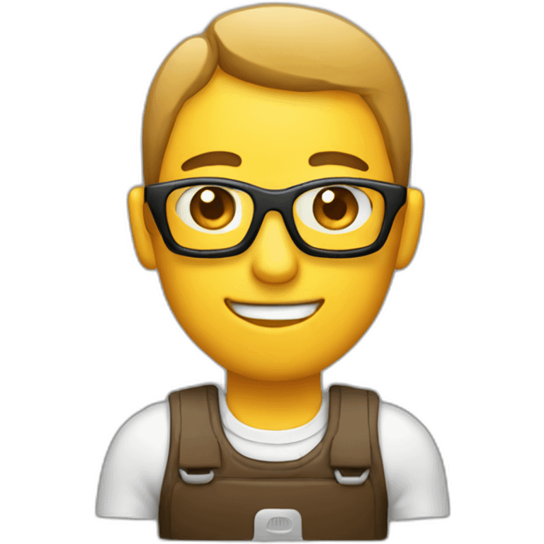 Programer with beer and computer emoji