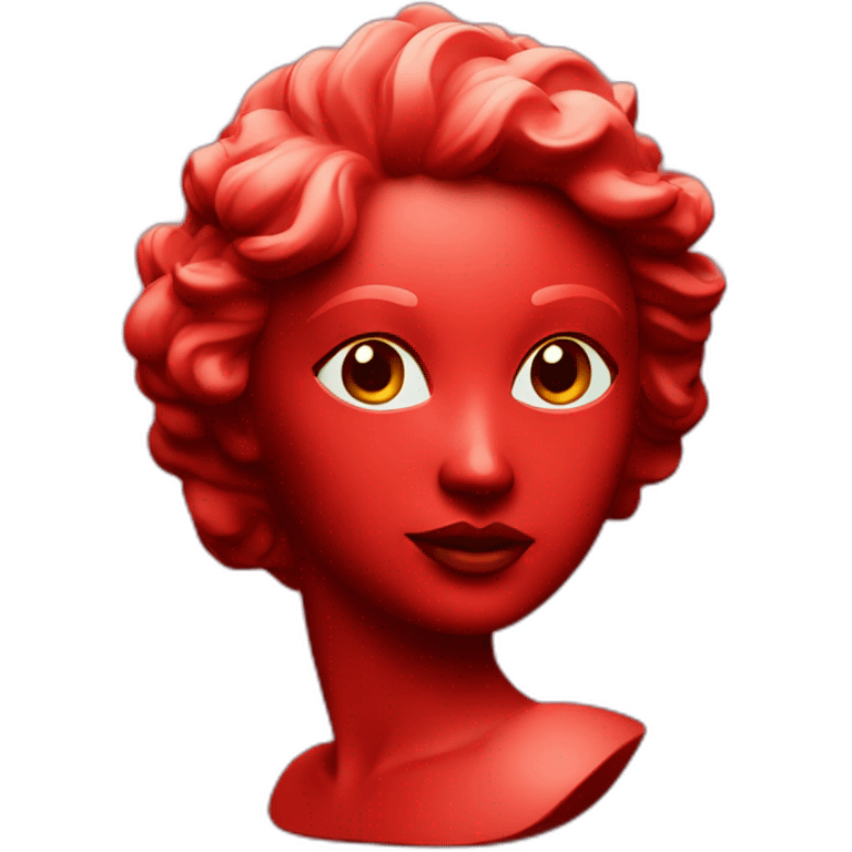 venus sculpture red background emoji