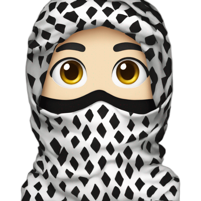 keffiyeh covered face emoji