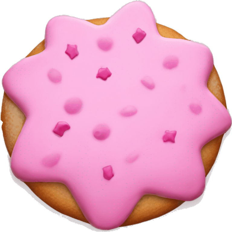 Pink Christmas cookie emoji