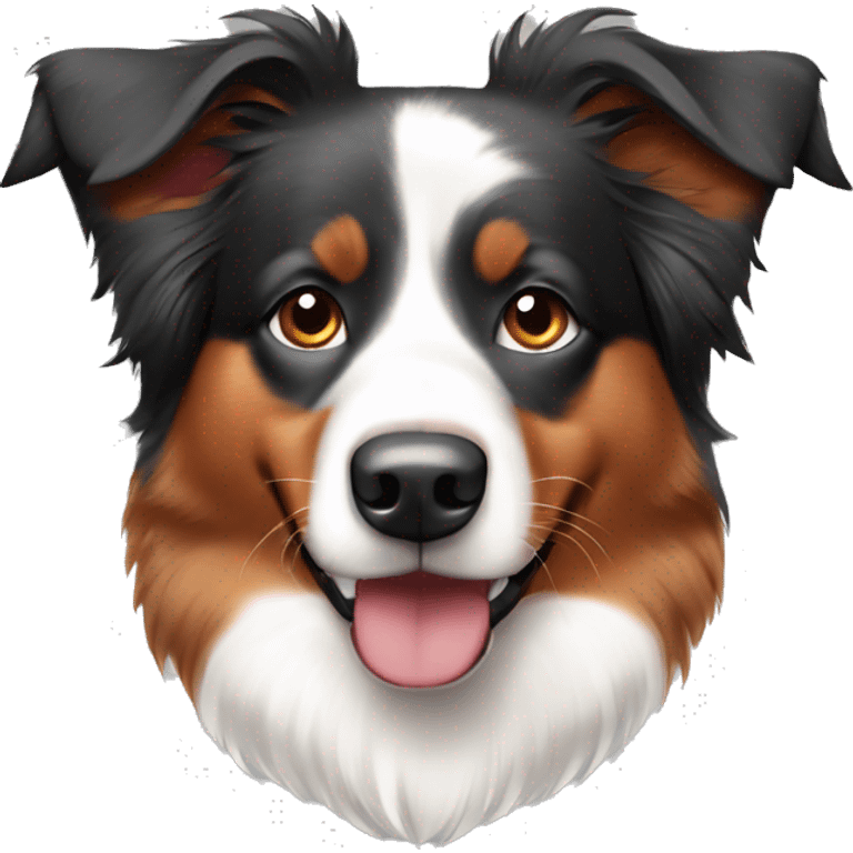 Red tri colour Australian shepherd emoji