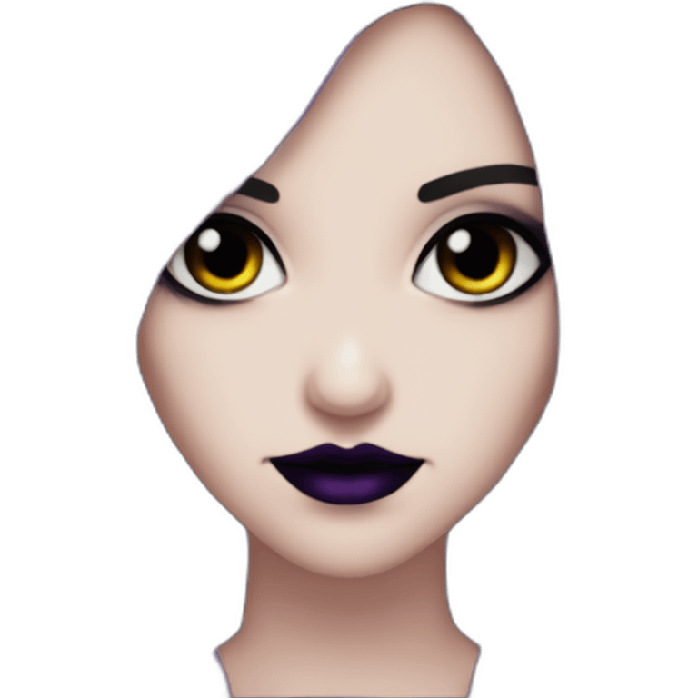 Elissabat-with-bangs-long-hair-dark-purple-and-black-vampire-goth-makeup-pinkeyes-romanticgothcloses- emoji