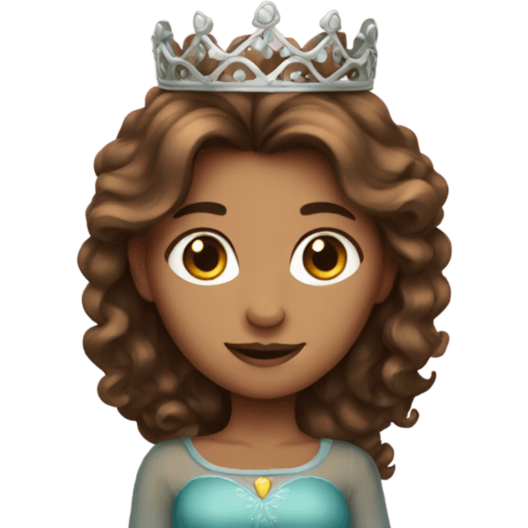 Brown hair princess emoji