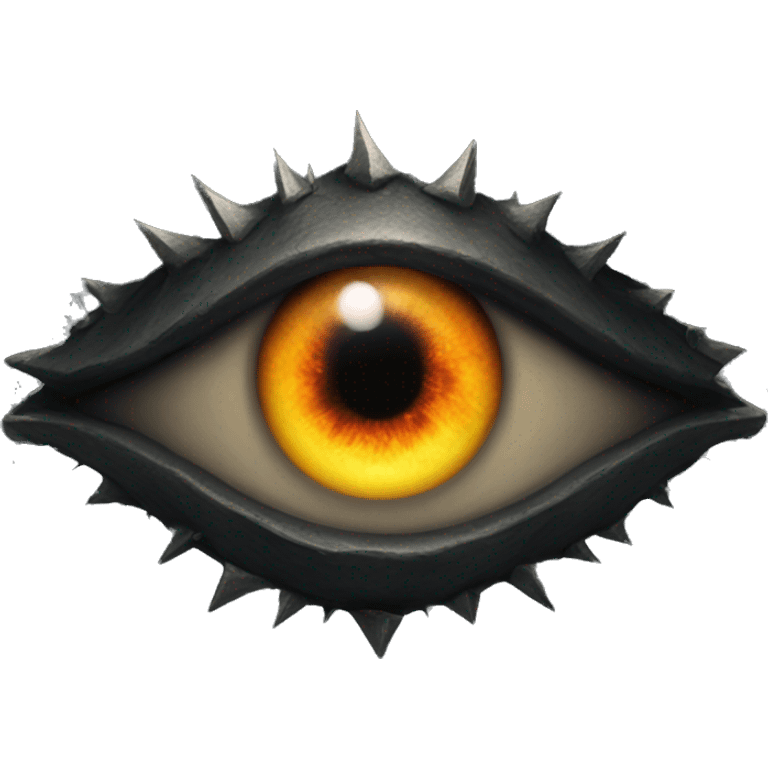 Sauron's eye in a dark tower emoji