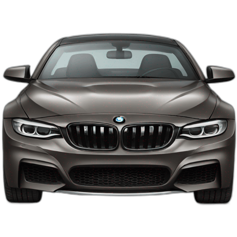 Bmw with big front grill and exaggerated lines emoji