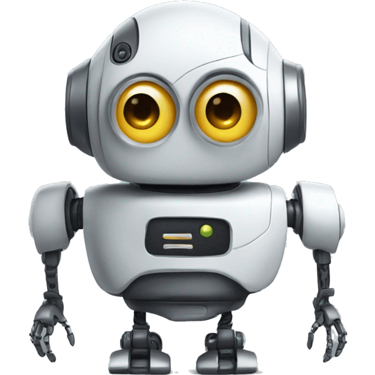 Robot with eyes rolled up emoji