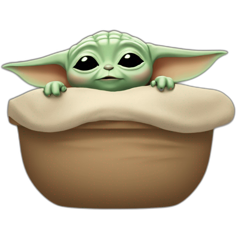 Baby yoda sleeping emoji