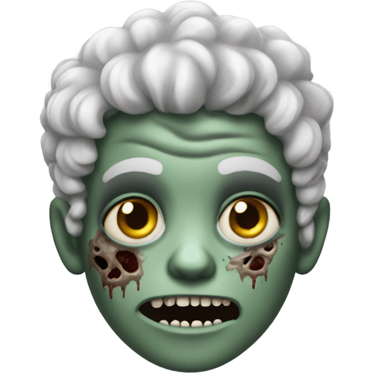 a zombie boy with curly hair  emoji