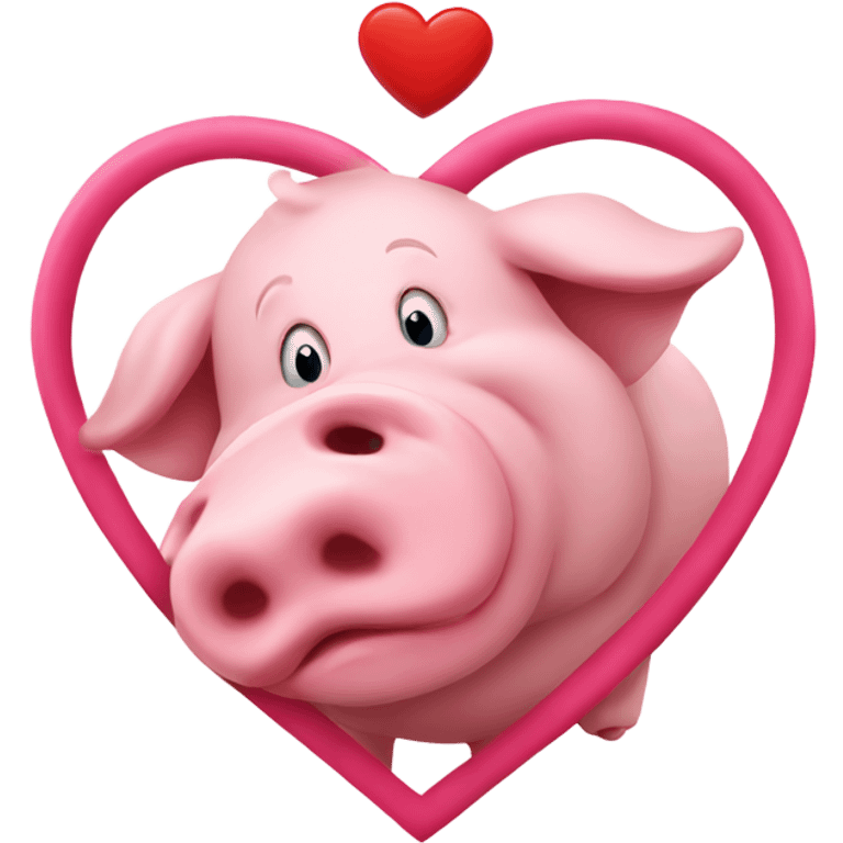 heart with a piglet emoji