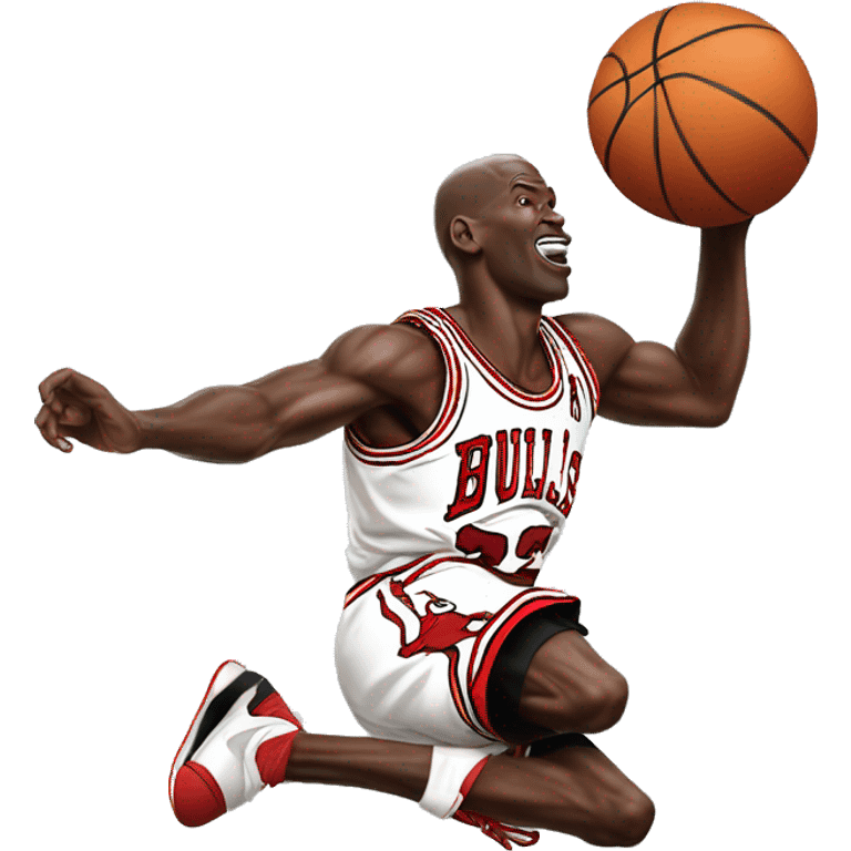 Michael Jordan dunking a basketball  emoji