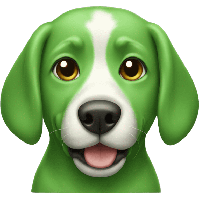 Green dog emoji