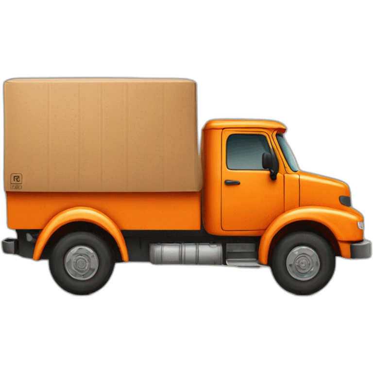 orange truck delivery emoji