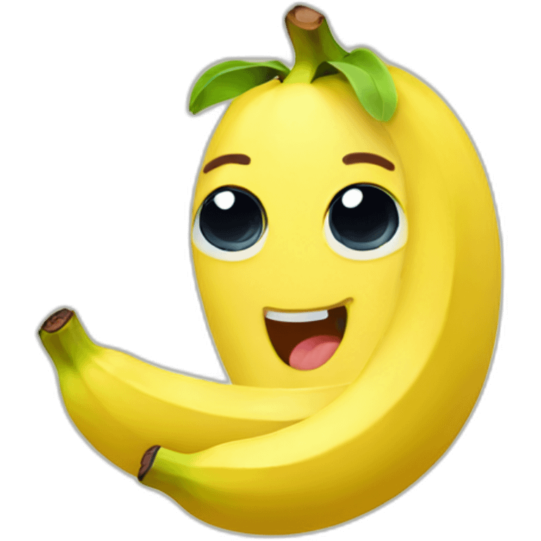 Kawaii banana emoji