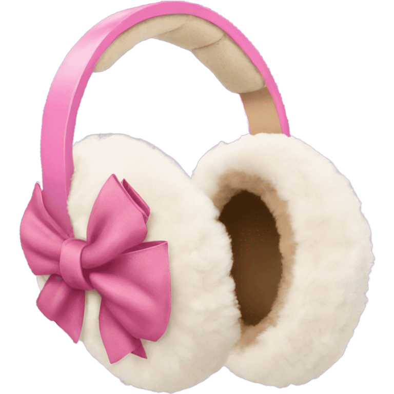 UGG earmuffs with pink bows emoji