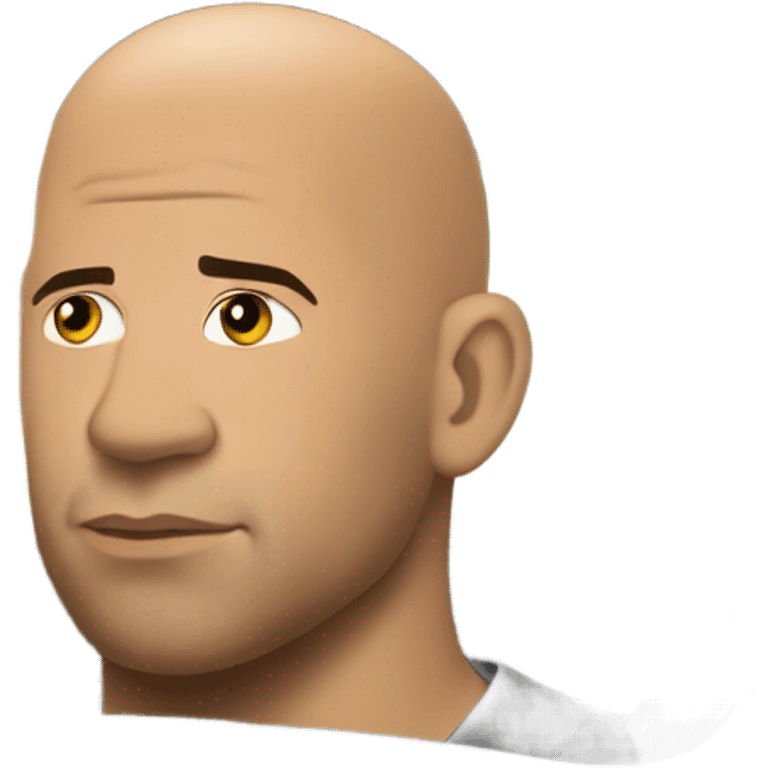 Vin Diesel in profile driving a car emoji