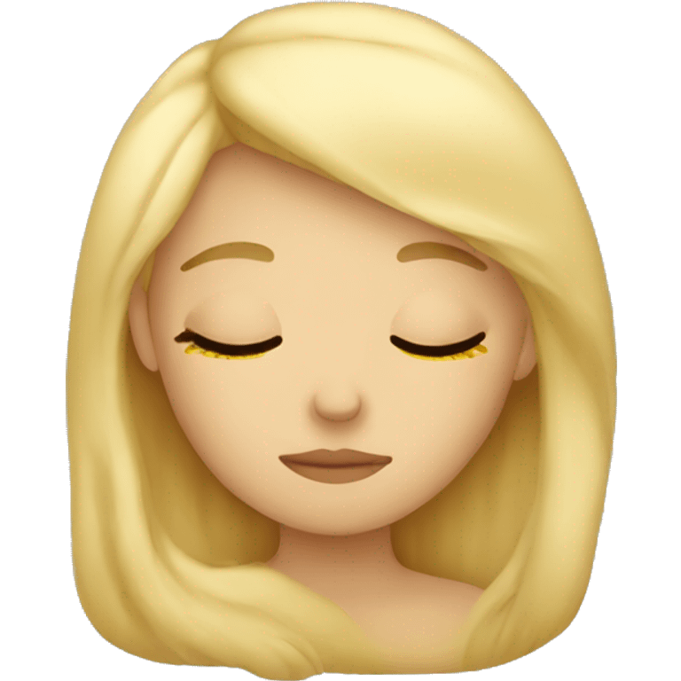 blond girl sleeping  emoji